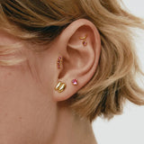 925 Silver Tassel Earrings with Zircon, Plated Earring for Women