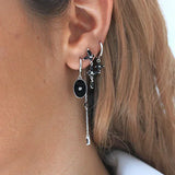 925 Silver Zircon Geometric Earrings for Women