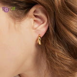 925 Silver Circle Hoop Earrings Women