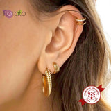 925 Silver Circle Hoop Earrings Women