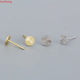 925 Silver Spiral Circle Earrings Minimalist Studs Women Party Jewelry