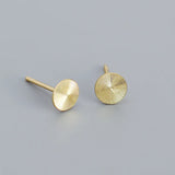 925 Silver Spiral Circle Earrings Minimalist Studs Women Party Jewelry
