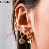 925 Silver Star Crystal Hoop Earrings Vintage Jewelry