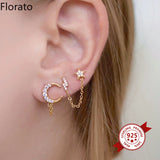 925 Silver Star/Heart Stud Earrings for Women