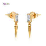 925 Silver Ear Needle Stud Earrings Modern Jewelry
