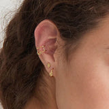 925 Silver Vintage Hoop Earring for Women Geometric Party Jewelry Gift
