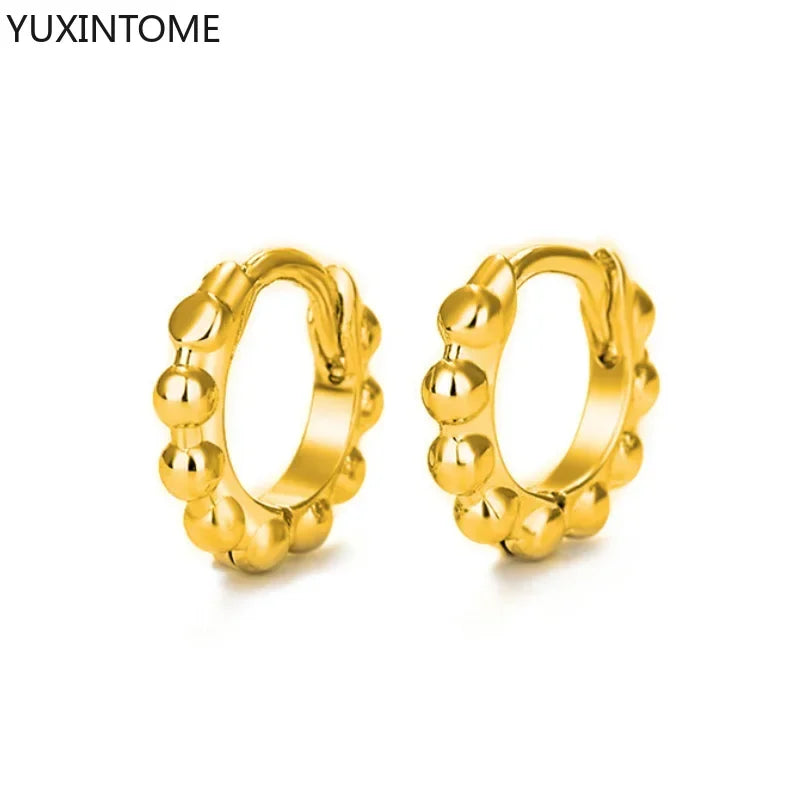 925 Silver Vintage Hoop Earring for Women Geometric Party Jewelry Gift
