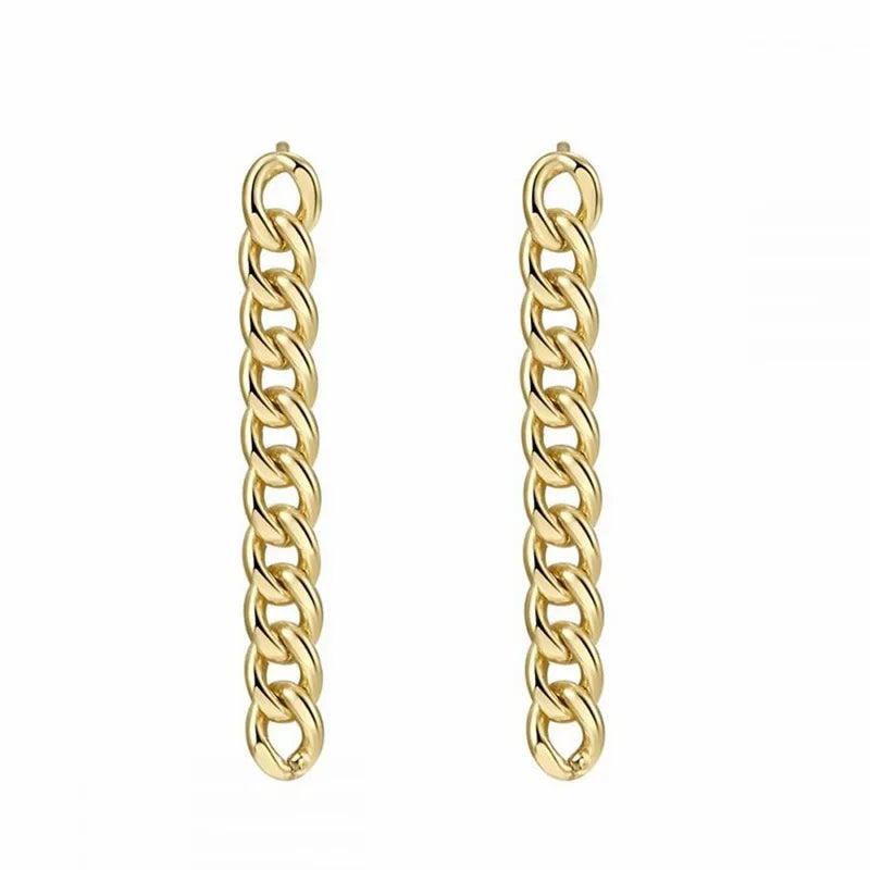 925 Silver Zircon Tassel Stud Earrings Party Huggie Jewelry