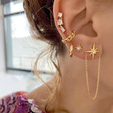 925 Silver Crystal Stud Earrings for Women Wedding