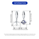 925 Silver Eardrop Sparkling Aircraft Wedding Earring