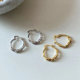 925 Silver Big Knotted Hoop Earring 18k Ear Buckle Fine Jewelry