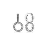 925 Silver Pink Fan Statement Stud Earrings Wedding Party Jewelry