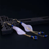 925 Silver Earring Callalily Gemstone Tassel Earrings Women