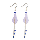 925 Silver Earring Callalily Gemstone Tassel Earrings Women