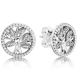 925 Silver Snowflake Crystal Stud Earrings Wedding Party Jewelry
