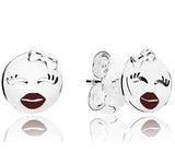 925 Silver Heart Stud Earrings For Women Wedding Party