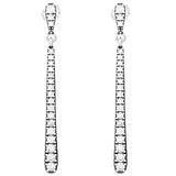 925 Silver Double Hoop Tiara Crystal Earring