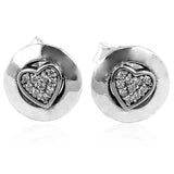 925 Silver Earring Double Hoop Fairytale Tiara Crystal Earring