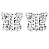 925 Silver Double Hoop Tiara Crystal Earring