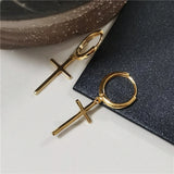 925 Silver Drop Cross Earring Ear Ring Classic Design