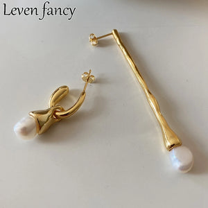 Baroque Pearl Stud Earrings for Women