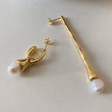 Baroque Pearl Stud Earrings for Women