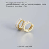 925 Silver Green Zircon Earring Metal Style Personality Woman Girl Boy Jewel