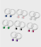 925 Silver Earring Zircon Pendant Drop Earring Sweet Girl Ear Jewelry