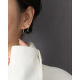 925 Silver Zircon Water Droplets Drop Earring French Style Ear Jewelry