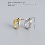 925 Silver Snake Ear Ring with Colored Zircon