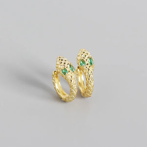 925 Silver Snake Ear Ring with Colored Zircon