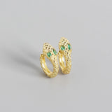 925 Silver Snake Ear Ring with Colored Zircon