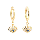 925 Silver Earring Zircon Demon Eye Geometric Drop Earring
