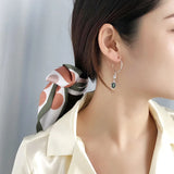 925 Silver Earring Zircon Demon Eye Geometric Drop Earring