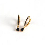 925 Silver Zircon Drop Earring OL Style Woman Girl Ear Jewel