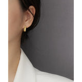 925 Silver Earrings Double Layer T Shape Ear Buckle
