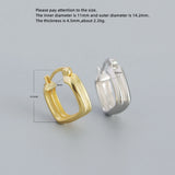 925 Silver Earrings Double Layer T Shape Ear Buckle