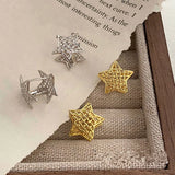 925 Silver Geometric Knitting Earring Set