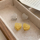925 Silver Geometric Knitting Earring Set