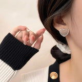925 Silver Geometric Knitting Earring Set