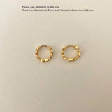 925 Silver Earring Geometric Heart Hollow Oval Ear Ring
