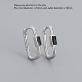925 Silver Earring Peach Heart Zircon Ear Buckle Woman Jewelry