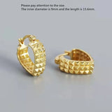 925 Silver Earring Geometric Leaf Pattern Woman Ear Jewelry
