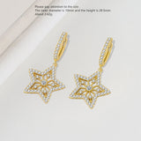 925 Silver Earring Geometry Oval Heart Star Drop Earring