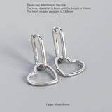 925 Silver Earring Geometry Oval Heart Star Drop Earring