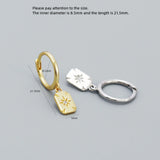925 Silver Earring Geometry Zircon Drop Wild Woman Ear Jewelry