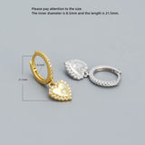 925 Silver Earring Geometry Zircon Drop Wild Woman Ear Jewelry