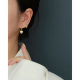 925 Silver Earring Geometry Zircon Drop Wild Woman Ear Jewelry