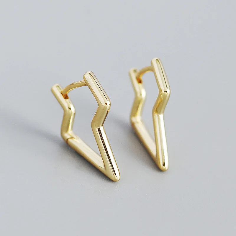925 Silver Earring Lightning Zircon Drop 3-layer Ear Ring Woman Girl Jewel