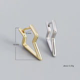 925 Silver Earring Lightning Zircon Drop 3-layer Ear Ring Woman Girl Jewel